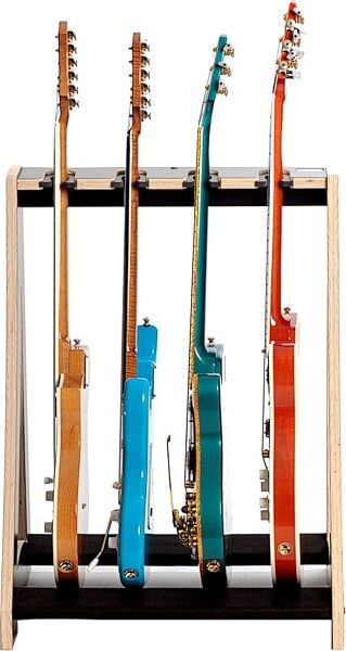 DRS Racks Alpha4 Black Guitar Rack (4-Space), Black, Action Position Back