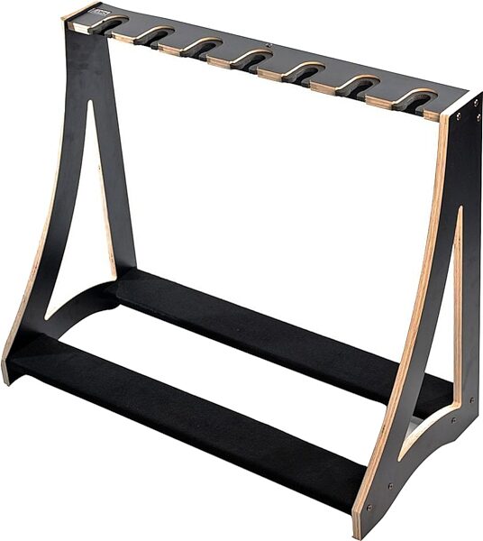 DRS Racks Alpha 7 Black Guitar Rack (7-Space), Black, Action Position Back