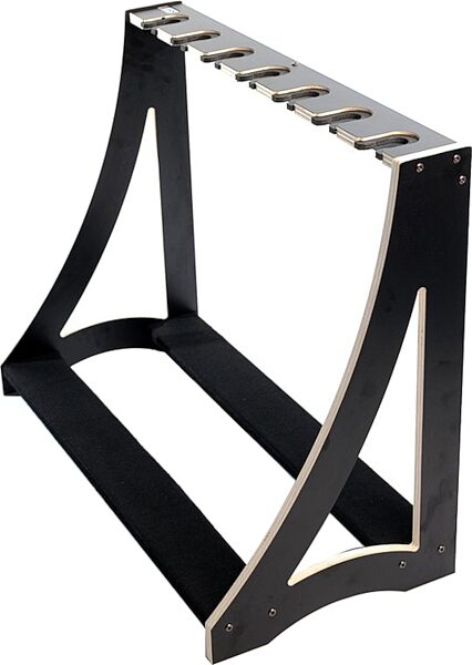 DRS Racks Alpha 7 Black Guitar Rack (7-Space), Black, Action Position Back