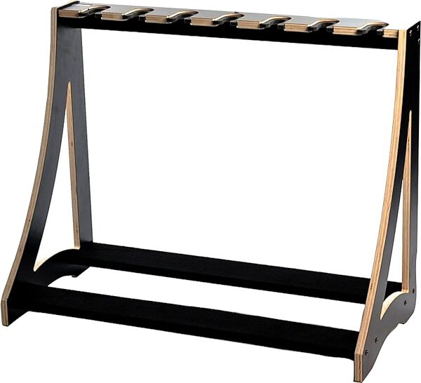 DRS Racks Alpha 7 Black Guitar Rack (7-Space), Black, Action Position Back