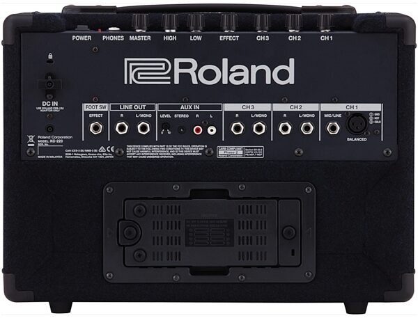 Roland KC-220 Battery-Powered Stereo Keyboard Amplifier, New, Back