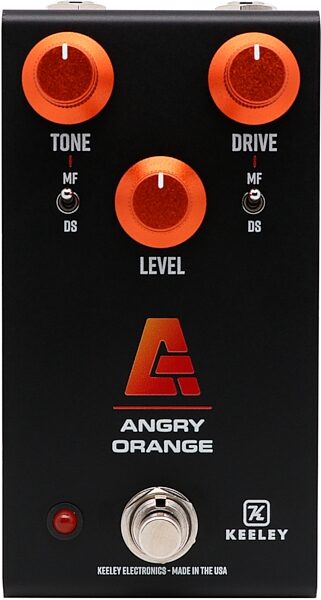 Keeley Angry Orange Distortion and Fuzz Pedal, New, Action Position Back