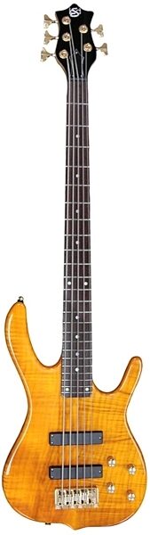Ken Smith Design Burner Deluxe 5-String Electric Bass, Transparent Amber