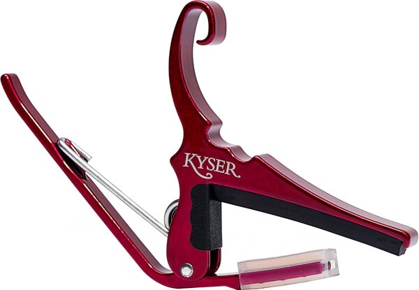 Kyser Quick Change Acoustic Guitar Capo, Ruby Red, Action Position Back