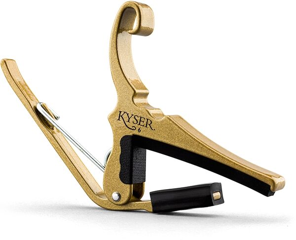 Kyser Quick Change Acoustic Guitar Capo, Gold, Action Position Back