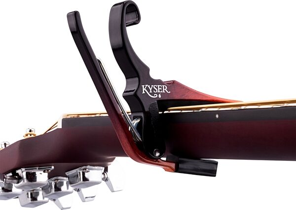 Kyser Quick Change Acoustic Guitar Capo, Sunburst, Action Position Back