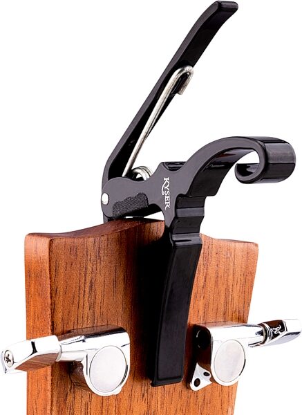 Kyser Drop D Partial Guitar Capo, Black, Action Position Back