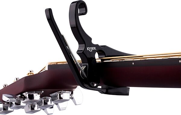 Kyser Drop D Partial Guitar Capo, Black, Action Position Back
