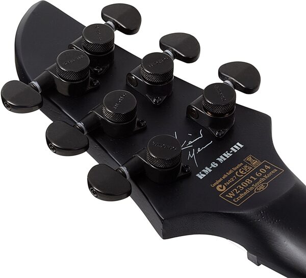 Schecter KM-6 MKIII EX Keith Merrow Signature Baritone Electric Guitar, Satin Black Open Pore, Open Box (Very Good), Action Position Back