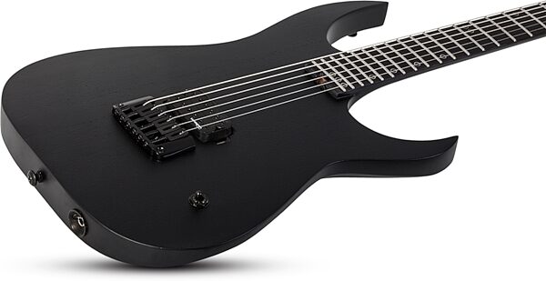 Schecter KM-6 MKIII EX Keith Merrow Signature Baritone Electric Guitar, Satin Black Open Pore, Open Box (Very Good), Action Position Back