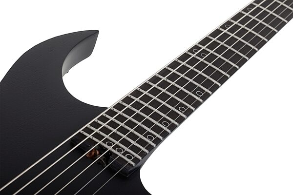 Schecter KM-6 MKIII EX Keith Merrow Signature Baritone Electric Guitar, Satin Black Open Pore, Open Box (Very Good), Action Position Back