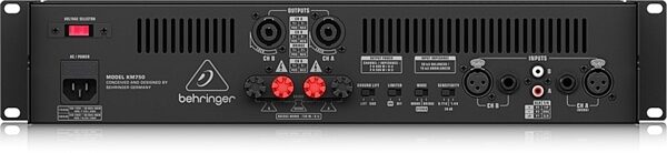 Behringer KM750 Stereo Power Amplifier with ATR (750 Watts), Rear