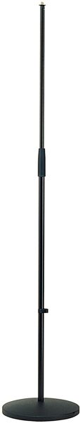 K&M 260/1 Round Base Microphone Stand, Black, Action Position Back