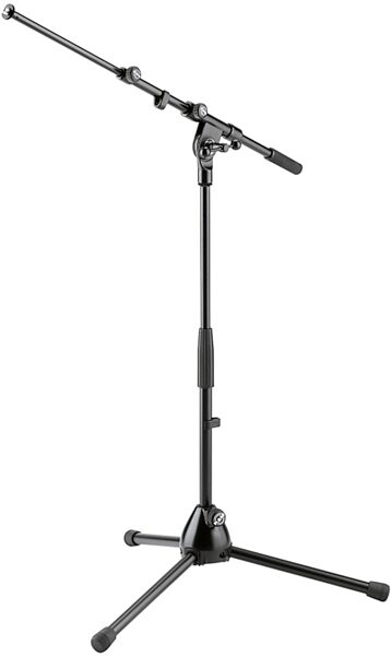 K&M 25900 Low Telescopic Boom Microphone Stand, New, Action Position Front