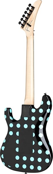 Kramer NightSwan Electric Guitar, Black with Blue Polka Dots, Custom Graphics, Open Box (Good), Action Position Back