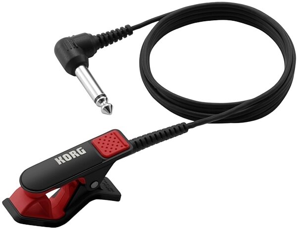 Korg CM-200 Clip-On Contact Microphone, Black and Red