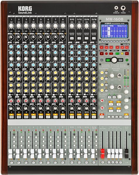 Korg SoundLink MW-1608 Hybrid Analog/Digital Mixer, Action Position Back