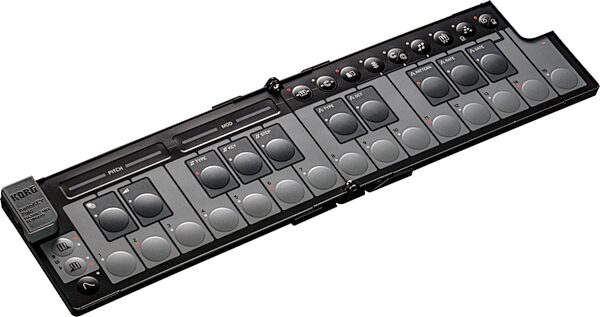 Korg Nanokey Fold USB MIDI keyboard, Black, Action Position Back