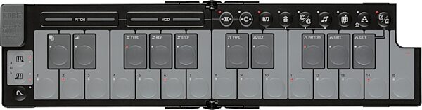 Korg Nanokey Fold USB MIDI keyboard, Black, Action Position Back
