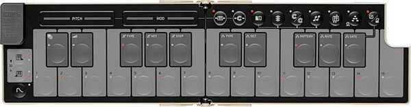 Korg Nanokey Fold USB MIDI keyboard, Sand Beige, Action Position Back