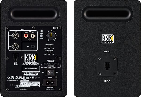 KRK Kreate 3 Powered Studio Monitors Pair, Pair, Action Position Back