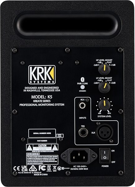 KRK Kreate 5 Powered Studio Monitor, Single Speaker, Action Position Back