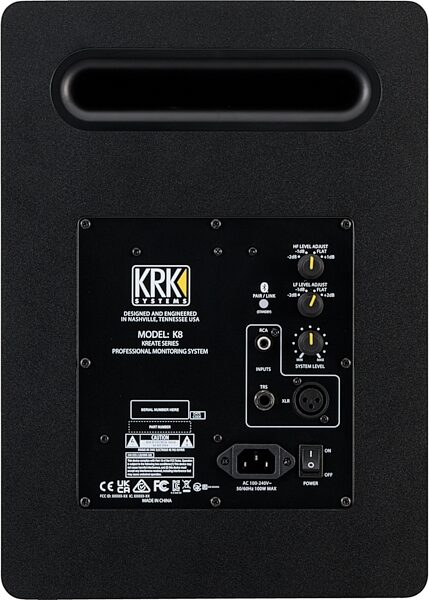 KRK Kreate 8 Powered Studio Monitor, Single Speaker, Action Position Back