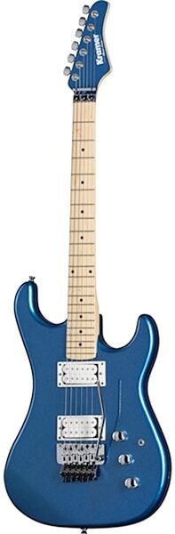 Kramer Pacer Classic Electric Guitar with Floyd Rose, Radio Blue Metal, Blemished, view