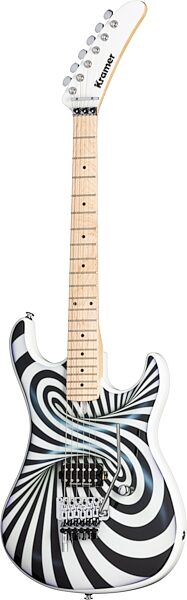 Kramer The 84 EVH Custom Graphics D-Tuna Electric Guitar (with Gig Bag), The Illusionist, Custom Graphics, Action Position Back
