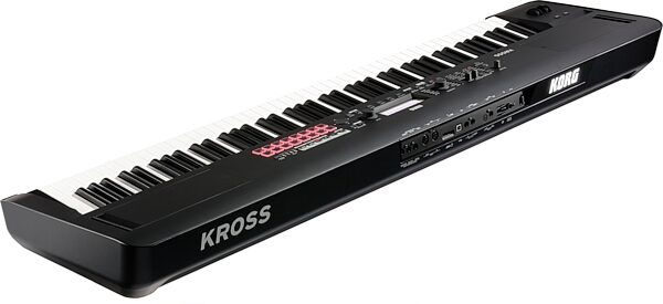 Korg KROSS 2 Keyboard Synthesizer Workstation, 88-Key, Super Matte Black, Action Position Back