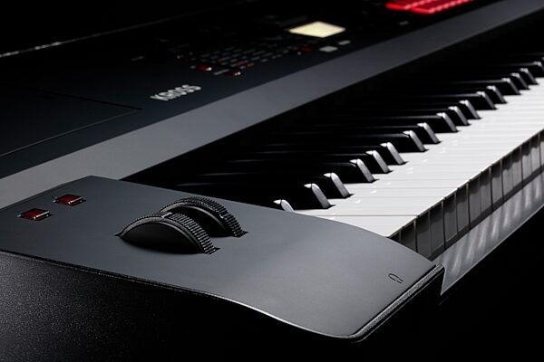Korg KROSS 2 Keyboard Synthesizer Workstation, 88-Key, Super Matte Black, Action Position Back