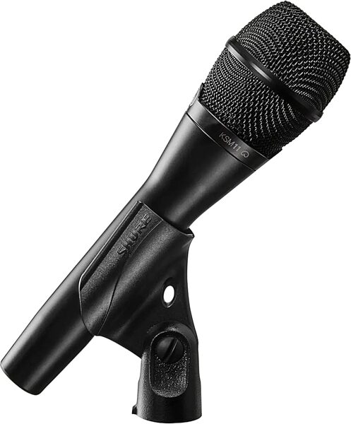 Shure KSM11 Premium Condenser Handheld Microphone, Black, KSM11B/C, Cardioid, Angle with Clip