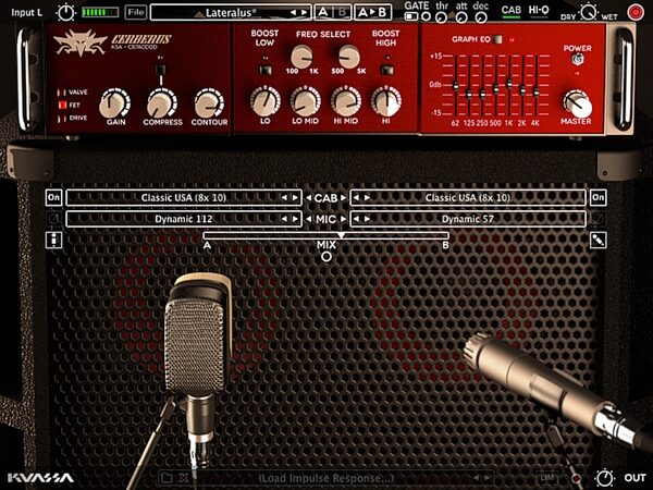 Kuassa Cerberus Bass Amplifikation Audio Plug-in Software, Digital Download, Action Position Back