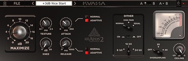 Kuassa Kratos 2 Maximizer Software Plug-in, Digital Download, Action Position Back