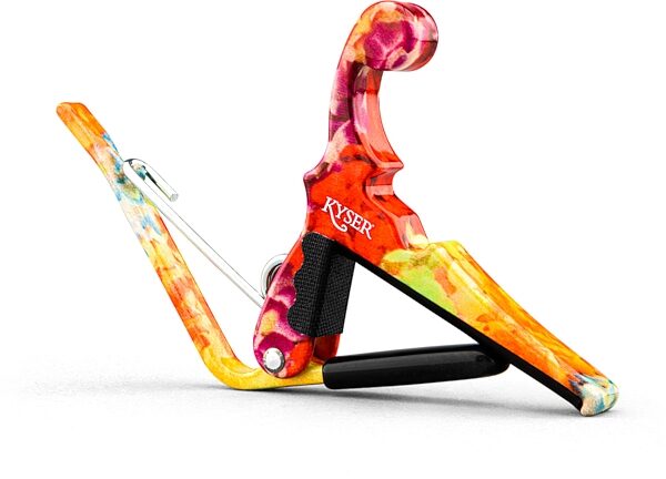 Kyser Quick-Change Ukulele Capo, Hawaiian Lei, Action Position Back