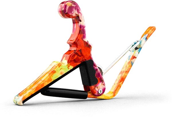Kyser Quick-Change Ukulele Capo, Hawaiian Lei, Action Position Back