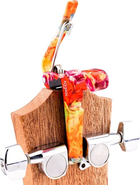 Kyser Quick-Change Ukulele Capo, Hawaiian Lei, Action Position Back