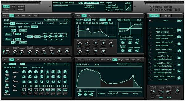 KV331 Audio SynthMaster Software, Digital Download, Screenshot Front
