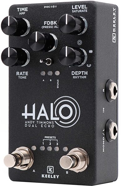 Keeley Halo Andy Timmons Dual Echo Pedal, New, Action Position Back