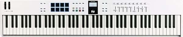 Arturia KeyLab Essential 88 Mk3 MIDI Controller Keyboard, White, Action Position Back