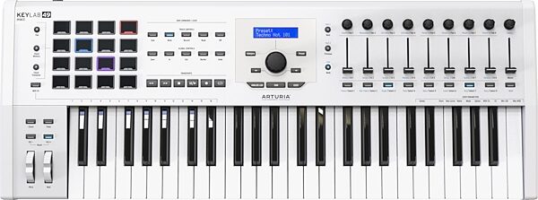 Arturia KeyLab 49 MKII USB MIDI Controller Keyboard, White, Action Position Back