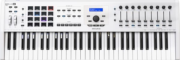 Arturia KeyLab 61 MKII USB MIDI Controller Keyboard, White, Warehouse Resealed, Action Position Back