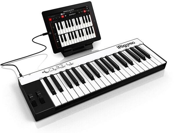 IK Multimedia iRig Keys Pro MIDI Keyboard Controller, 37-Key, In Use with iPad