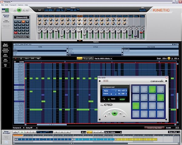 Cakewalk Kinetic Electronic Music Studio Software (Windows), Main