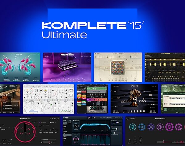 Native Instruments Komplete 15 Ultimate Software, Digital Download, Action Position Back