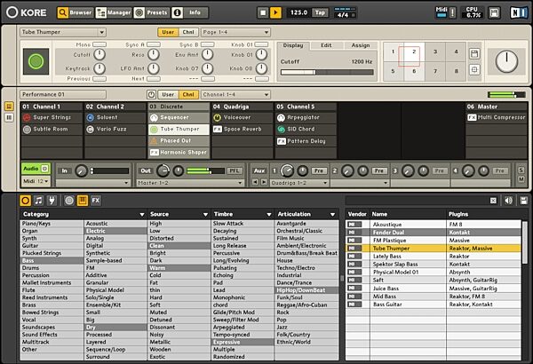 Native Instruments Kore 2 Plug-In Host and Controller, Screenshot