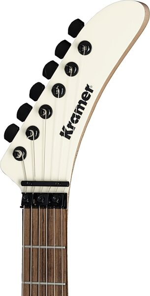 Kramer 1983 Baretta Reissue Electric Guitar (with Hard Case), Classic White, Rosewood Fretboard, Action Position Back