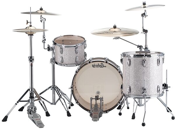 Ludwig L8323AX Classic Maple Drum Shell Kit, 3-Piece, White Marine Pearl Back