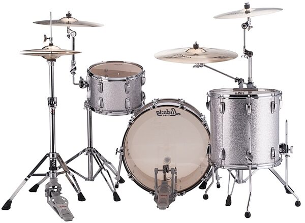 Ludwig L8323AX Classic Maple Drum Shell Kit, 3-Piece, Silver Sparkle 2