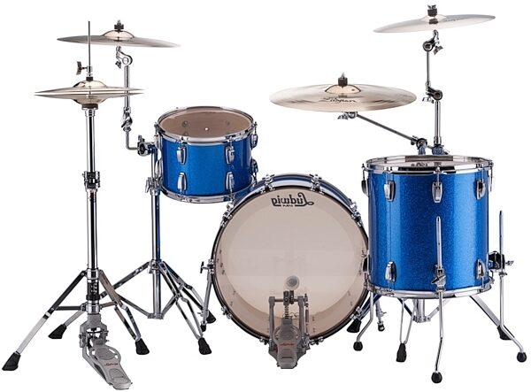Ludwig L8323AX Classic Maple Drum Shell Kit, 3-Piece, Blue Sparkle 3
